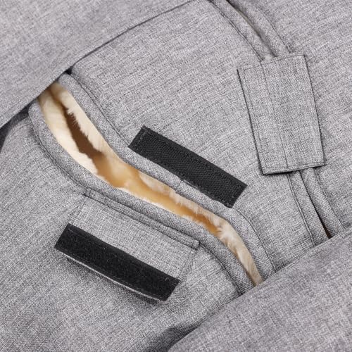 Chancelière en peau d'agneau gris clair 90x50 cm imperméable pour poussette