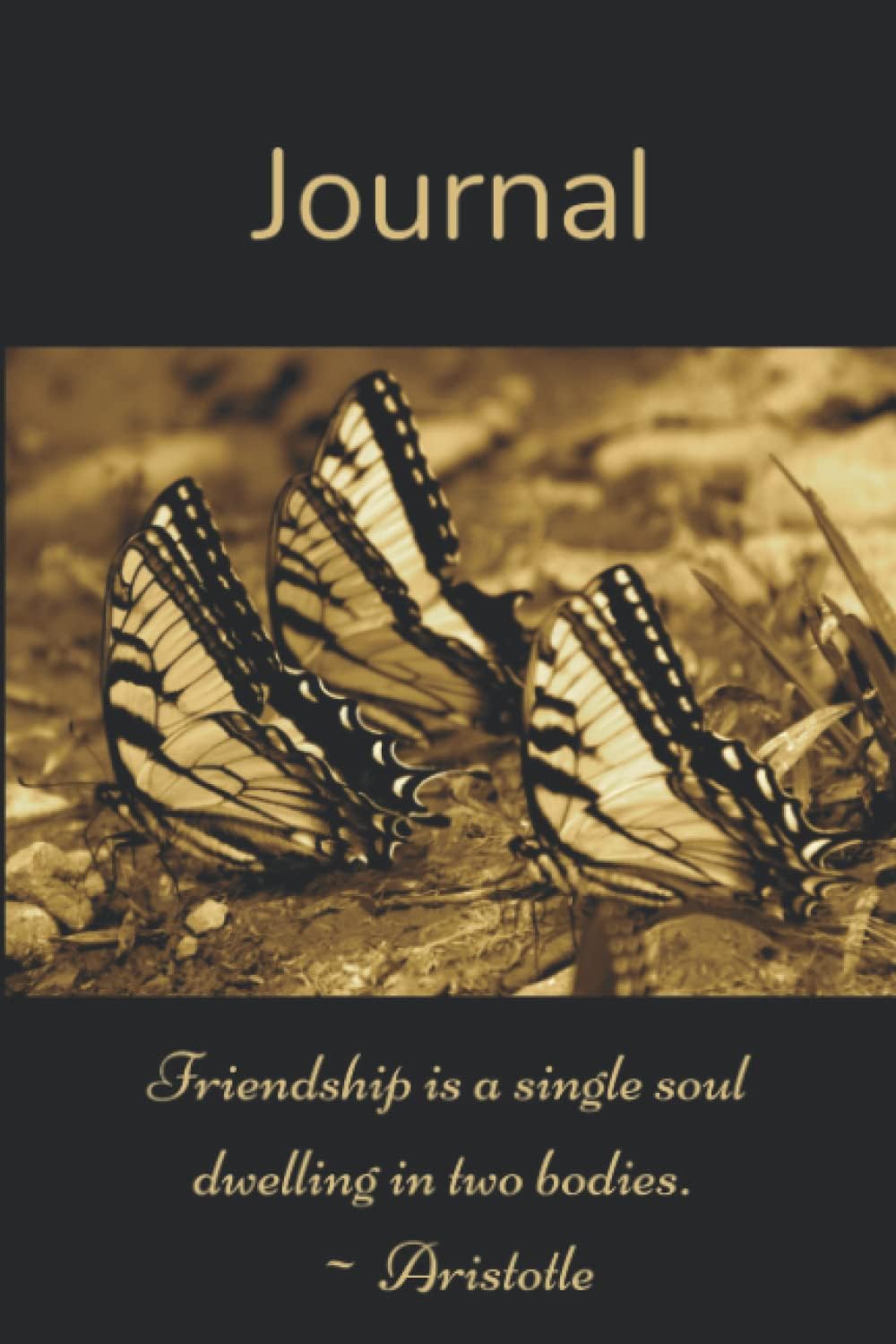 Independently published Butterfly Trio Journal, Friendship is a single soul dwelling in two bodies. - Aristotle