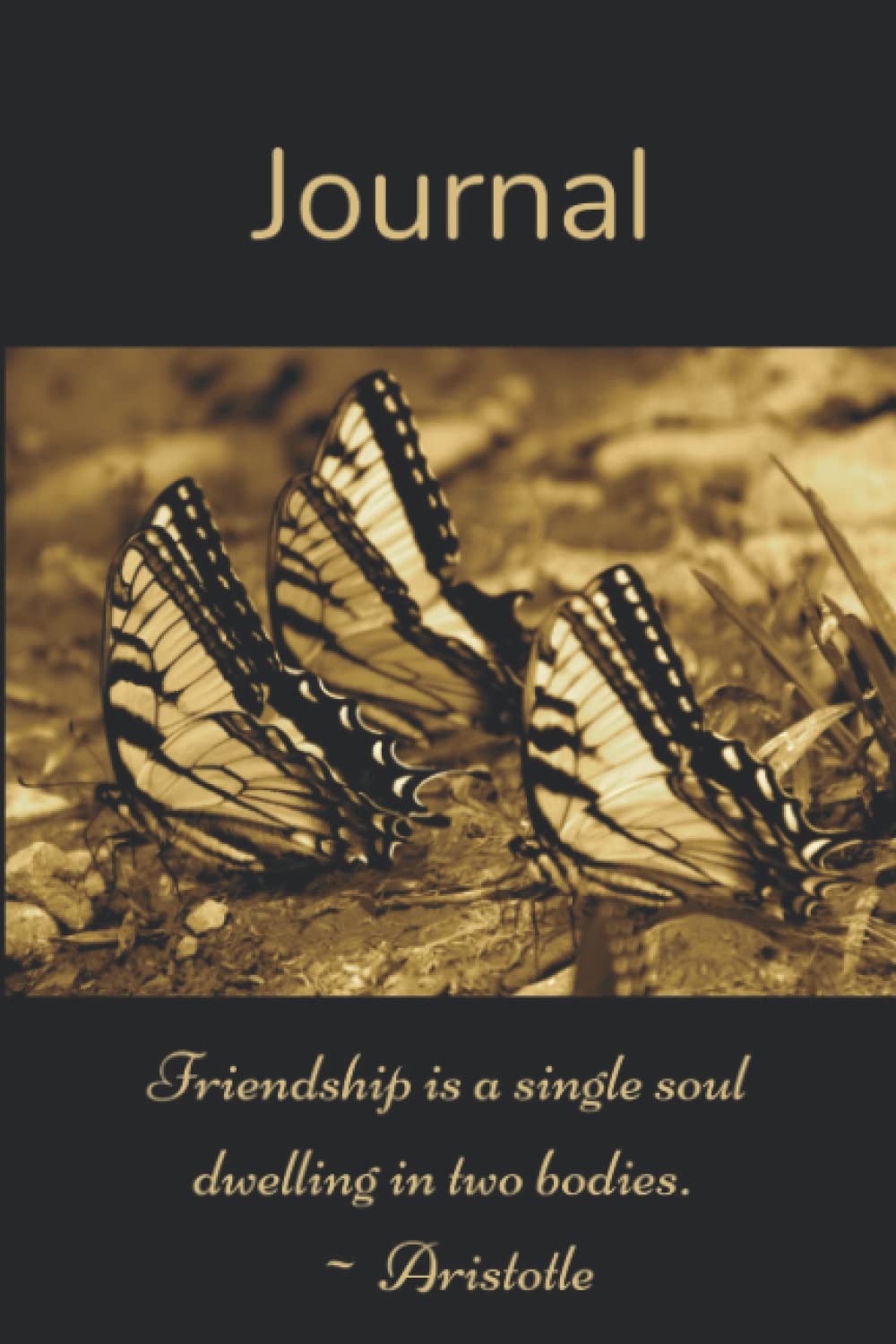 Independently published Butterfly Trio Journal, Friendship is a single soul dwelling in two bodies. - Aristotle