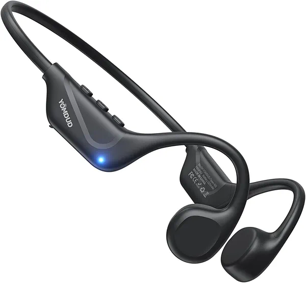 Yomdud Bone Conduction Headphones,Open Ear Headphones,Wireless Headphones with Mic,Bluetooth 5.4,10H Playtime & IPX5 Waterproof,Sports Headphone for Running & Outdoor