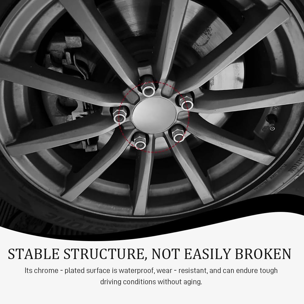 4PCS Wheel Center Caps, Center Caps for Rims, 2.36" OD 2.2" ID Anti-Falling Rust-Proof Wheel Hub Decoration, ABS Snap-in Vehicle Rim Hub Protective Cover for SUV, Sedan, Truck (Silver)