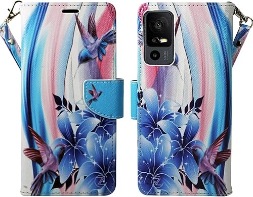 Zase TCL 40 XE 5G (Verizon) - Funda protectora para teléfono, bonita mujer, piel sintética de alta calidad, con función atril, soporte para tarjeta