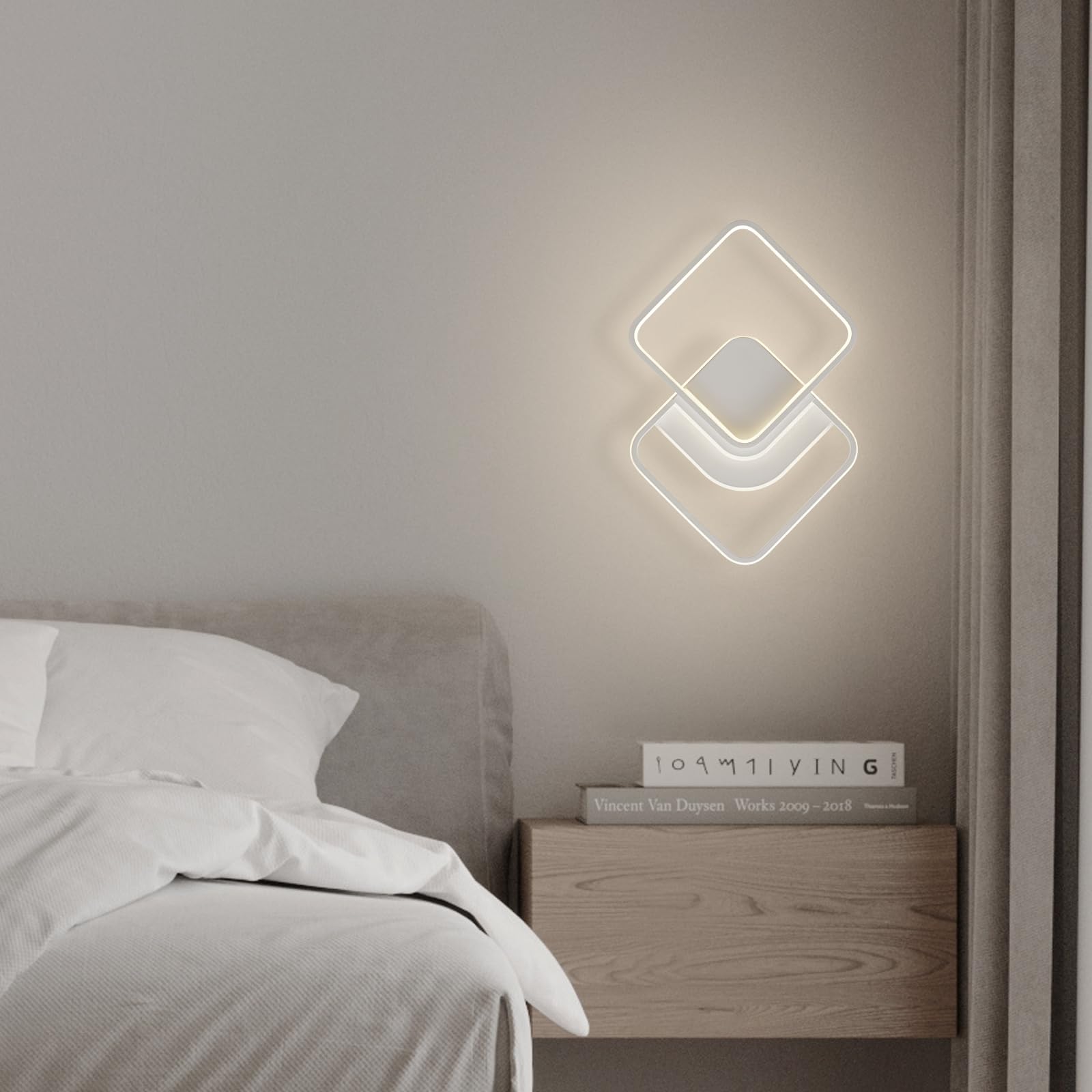 Plafoniera LED Dimmerabile 65cm, 45W Moderna Lampada da Soffitto con Telecomando, Stufenlos 2800-6000K Ceiling Light per Soggiorno, Dormitorio, Camera, Cucina- Bianco