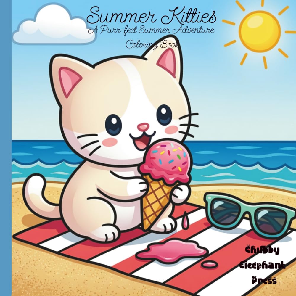 Summer Kitties: A Purr-fect Summer Adventure Coloring Book
