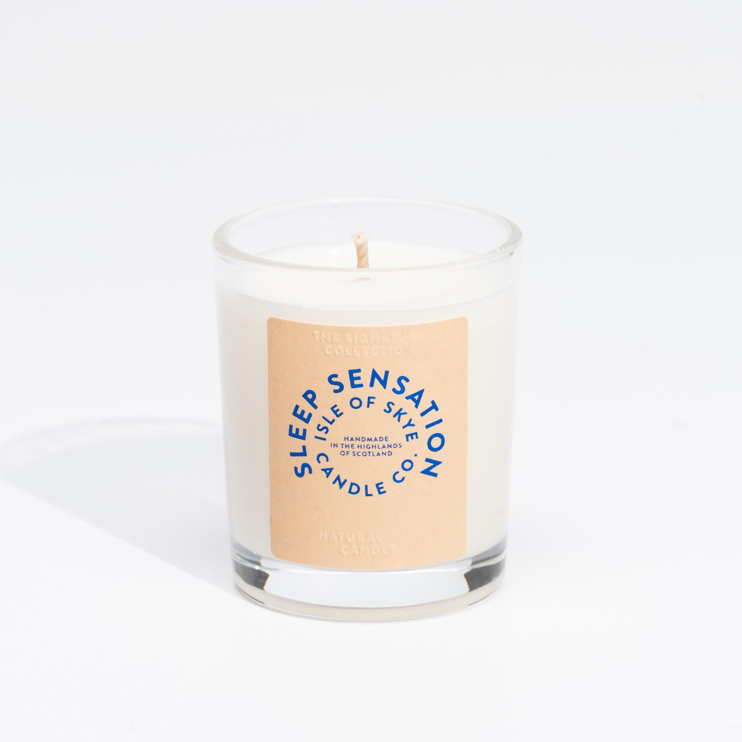 Isle Of Skye Candle Company White Sleep Sensation Votive | Natural Soy Wax Candle | Handmade In Scotland | Premium Scented Candle | Perfect Sample Size | 20 Hours Burn Time