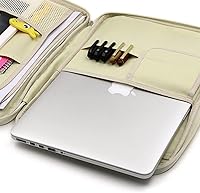 Vista 6 de A4 Portfolio Organizer Bag Handbag Document Zipper Bag File Folder Holder Pouch Case for Tablets Mobile Phones Notebooks