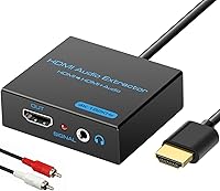 Vista 1 de VPFET Divisor de extractor de audio HDMI 4K 0.138 in convertidor adaptador con AUX RCA L o R salida estéreo soporte 1080P 3D compatible para PS4