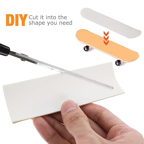 Miniatura 8 de ibasenice 10 Uds. de dedo Patineta antideslizante Pad Pegatinas Diapasón Cintas dedo Skateboard Cinta antideslizante Diapasón Herramientas de espuma