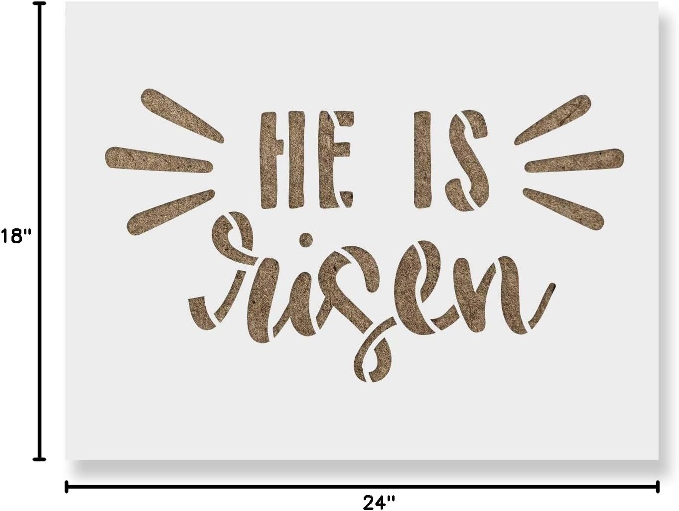 He is Risen Stencil - Religious Stencil, He is Risen, God Stencil, Jesus Stencil, Easter Stencil