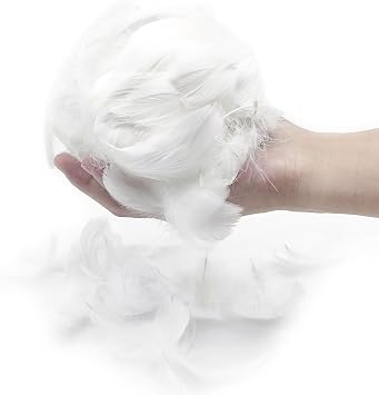 EUPSIIU 300 Pieces Feathers for Crafts White Feathers Natural Goose Feathers DIY Handmade Crafts Gift Box Filling Ornament Decoration Party Wedding Costumes Decoration DreamcatcherWhite