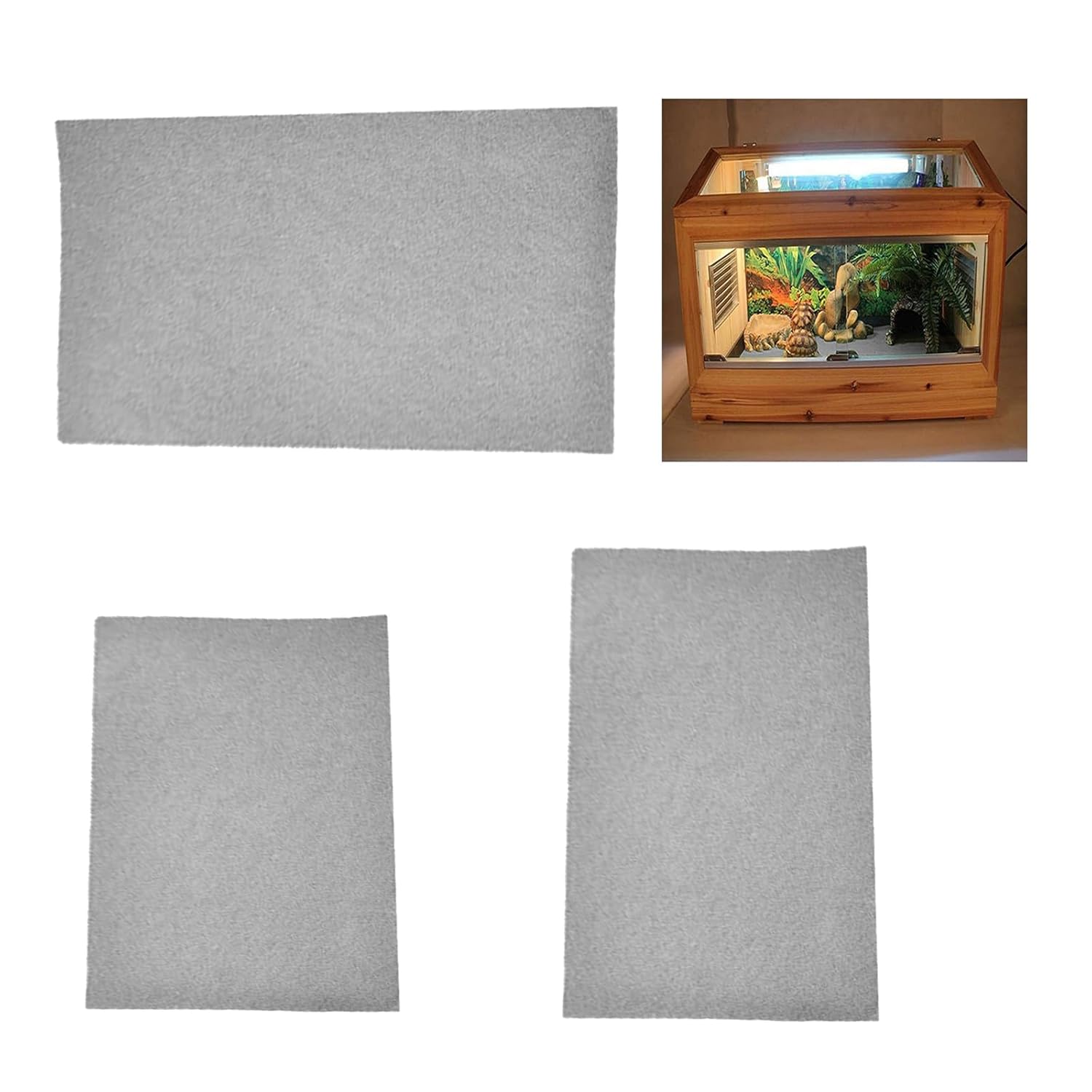 Reptile Terrarium Carpet Mat - Easy-to-Clean, Comfortable Habitat Tortoises Lizards |