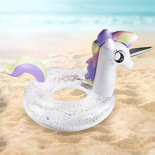 Miniatura 4 de Flotadores de piscina para niños pequeños, balsa inflable con asa, flotadores de playa para nadar en el agua, suministros de fiesta, anillo de