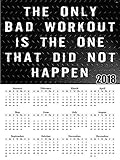 2018 Calendar Poster Workout Motivation Poster Calendar Fitness Gym Motivation