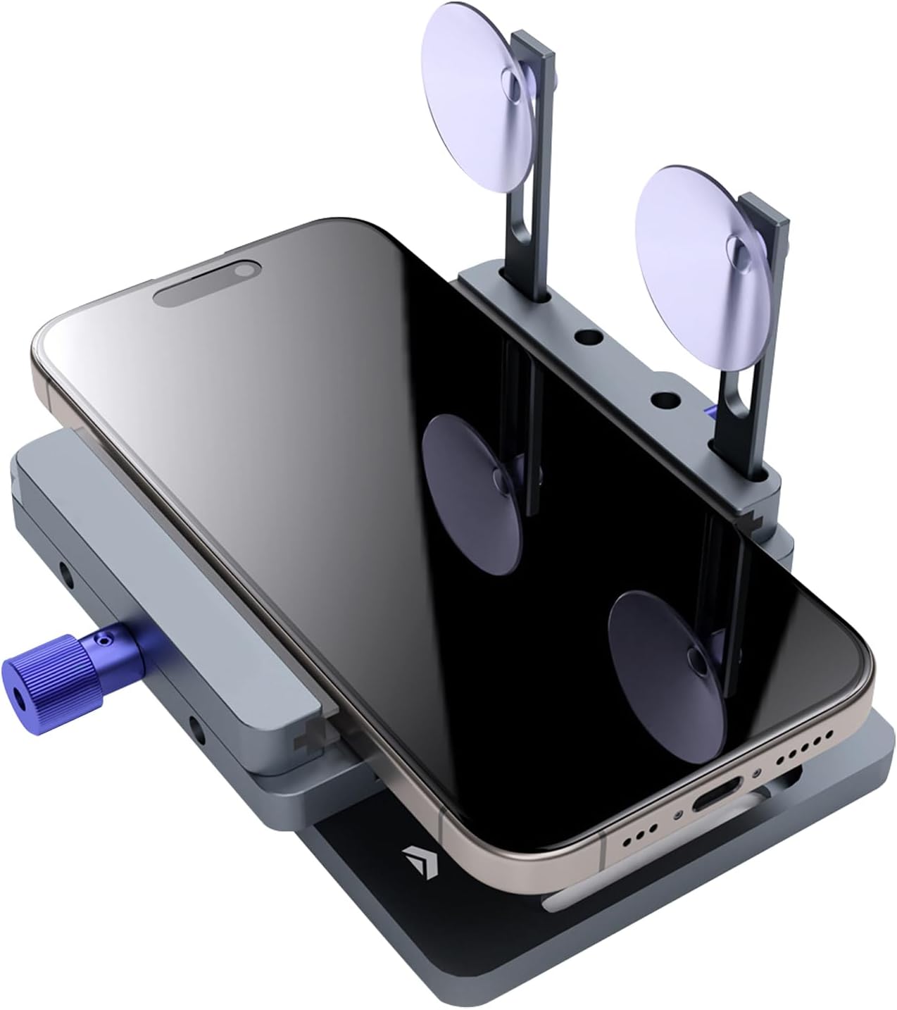 Phone Screen Separator Repair Tool - Opens Smart Devices Fast, 360 Degree Rotatable Alloy Fixture Look, 15x9x10cm Size + 800g Weight, Suction Cup LCD Remover - for DIY Mobile Maintenance