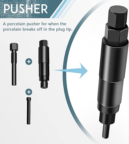 Miniatura 3 de Extractor de bujías, kit de herramientas de extracción de bujías rotas compatible con Ford Triton 5.4L 3 válvulas (2 herramientas)