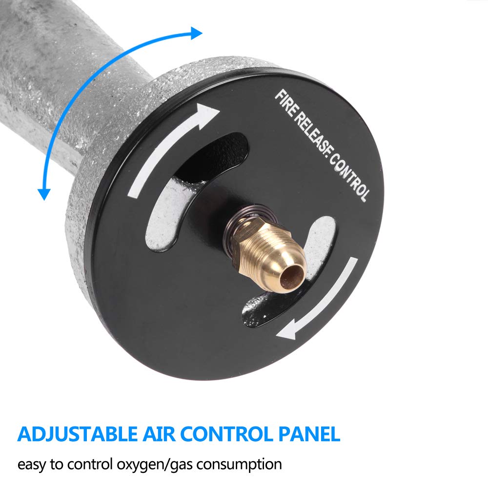 200 000 BTU redondo resistente estufa de gas propano para exteriores, estufa de gas propano portátil de hierro fundido con regulador ajustable de 0 a 20 Psi para cerveza casera, freír pavo
