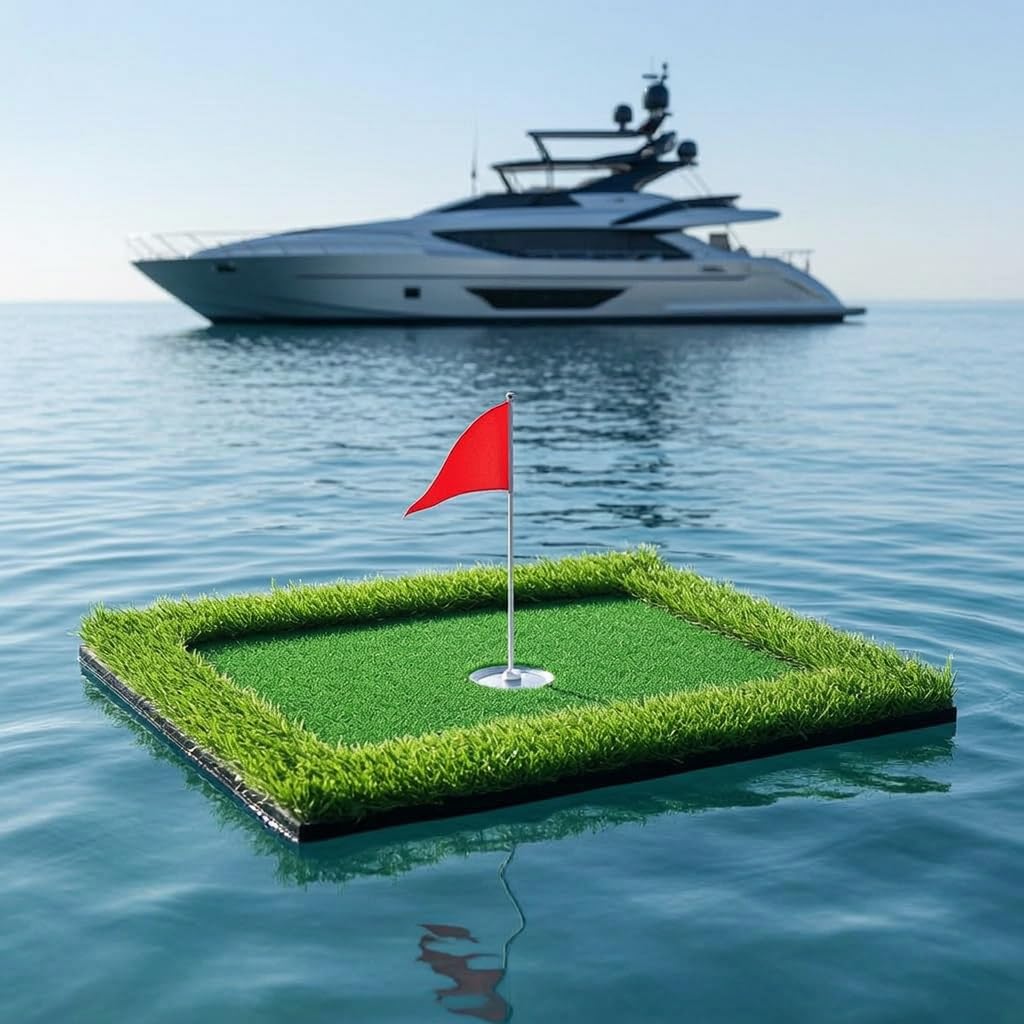 Golf Trainingsmatte Putting Matte Abschlagmatte Übungsmatte mit Realitätsnaher Unter Den Füßen Widerstandsfähiger Schaum für Wiederholte Schwünge Und, 60 * 90cm ohne Rand