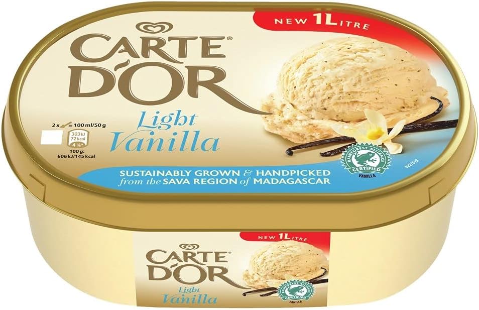 Carte D'or Light Vanilla Ice Cream, 1L (Frozen) Amazon.co.uk Grocery