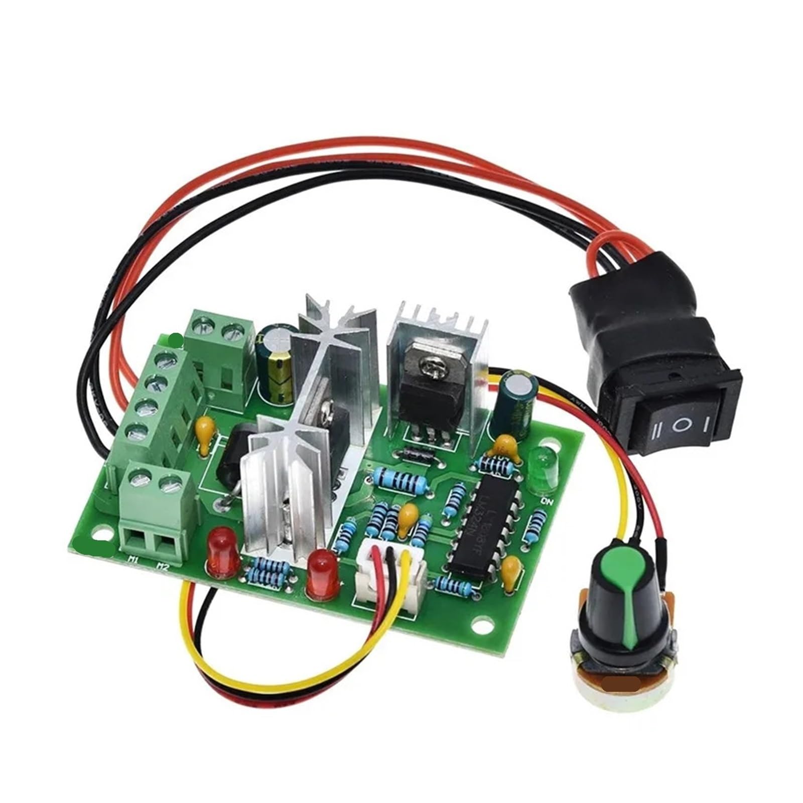 Moduł sterownika, regulator prędkości silnika DC DIY 4 sztuki, przełącznik do przodu i do tyłu, sterownik PWM, do przekaźnika