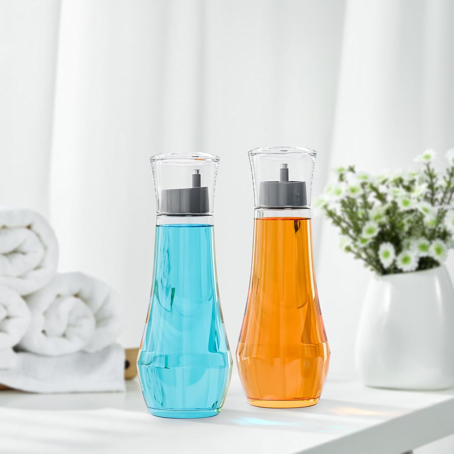 VITVITI Glass Mouthwash Dispenser for Bathroom, Small Container Bottle image 5