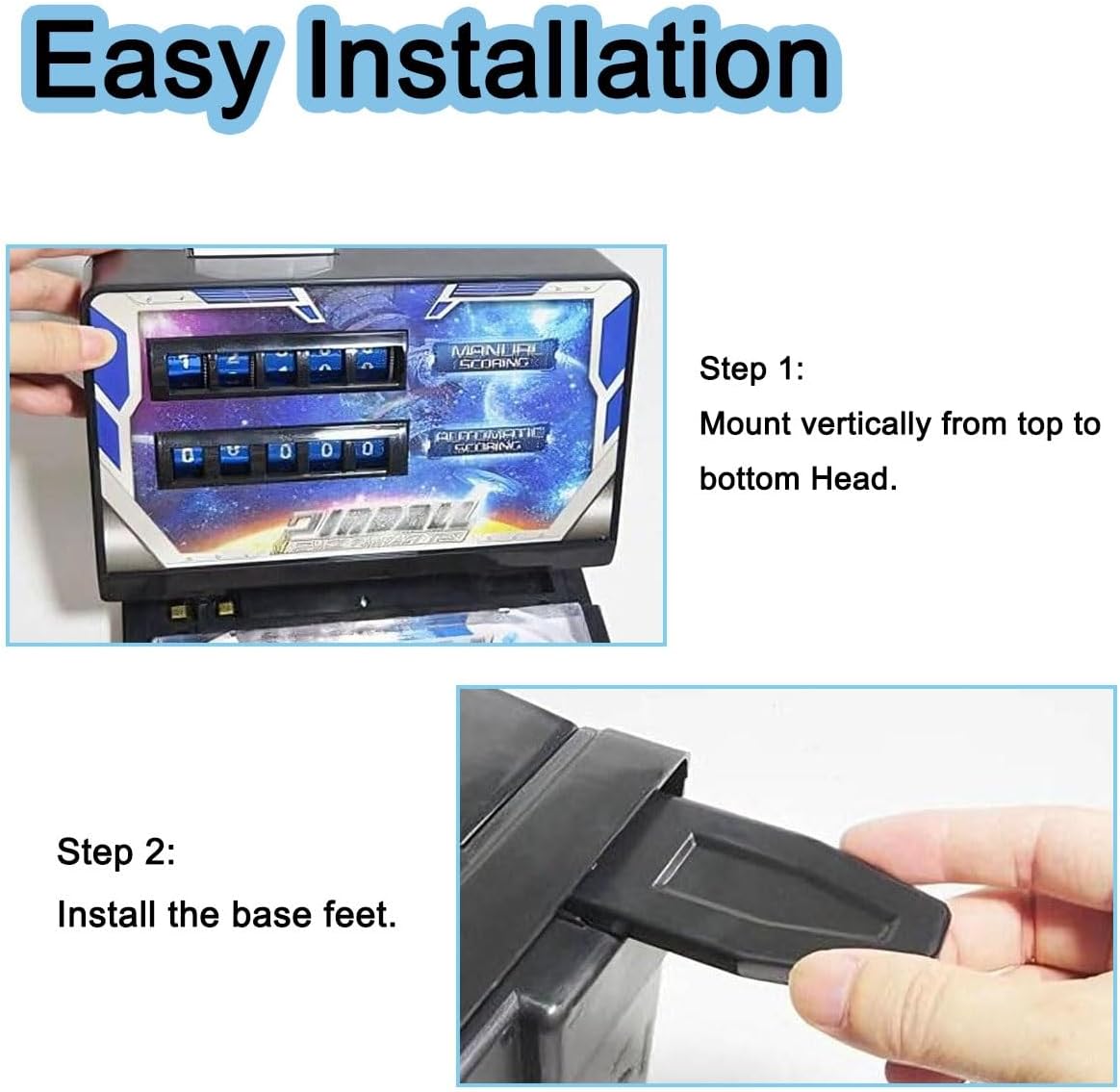 Desktop Pinball Machine Shooting Toy, Arcade Electronic Pinball Game, Cool Retro Tabletop Machine for Kids, Christmas Pinball Gifts with Scoreboard for Friends Boys Girls