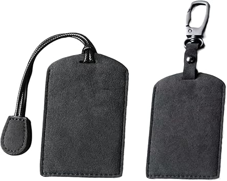 Booge 2 Pcs Key Card Holder Case, Card Case Cover, Key Card Protective Case Cover for Tesla, ID Card, Bank Cards, Credit Cards, Metro Card - Black