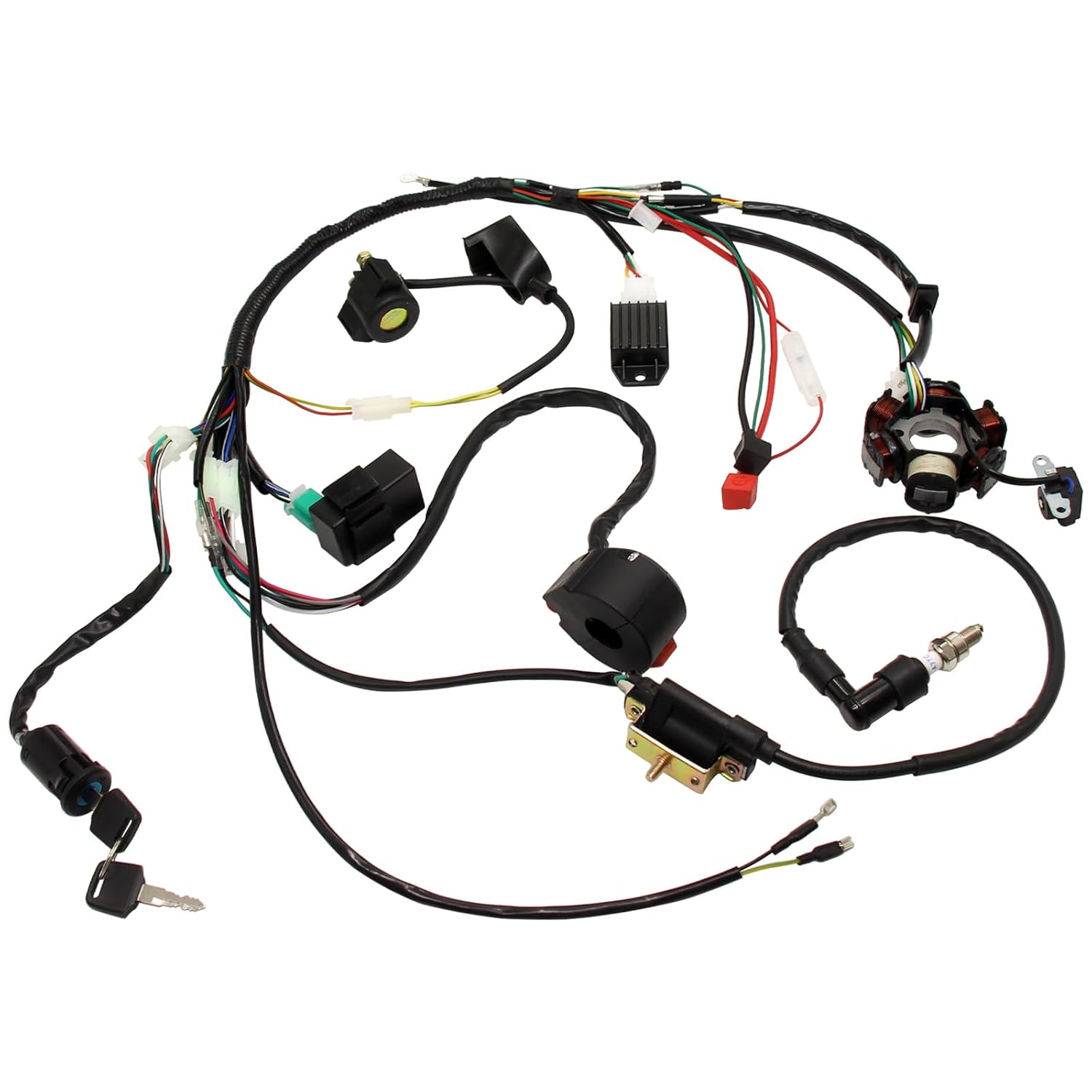 Complete Electric Wiring Harness CDI Stator for Chinese ATV UTV Go Kart Taotao 50cc 70cc 90cc 110cc 125cc