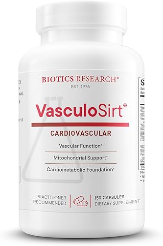 Biotics Research VasculoSirt Formulado con la ayuda de Mark Houston, MD, Cardiovascular y Apoyo Saludable para un Apoyo Saludable del Flujo
