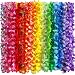 Myamy 50 Counts Tropical Luau Flower Lei Theme Party Favors Hawaiian Leis Necklace Hawaii Silk Wreaths Holiday Wedding Beach Birthday Decorations Assortment
