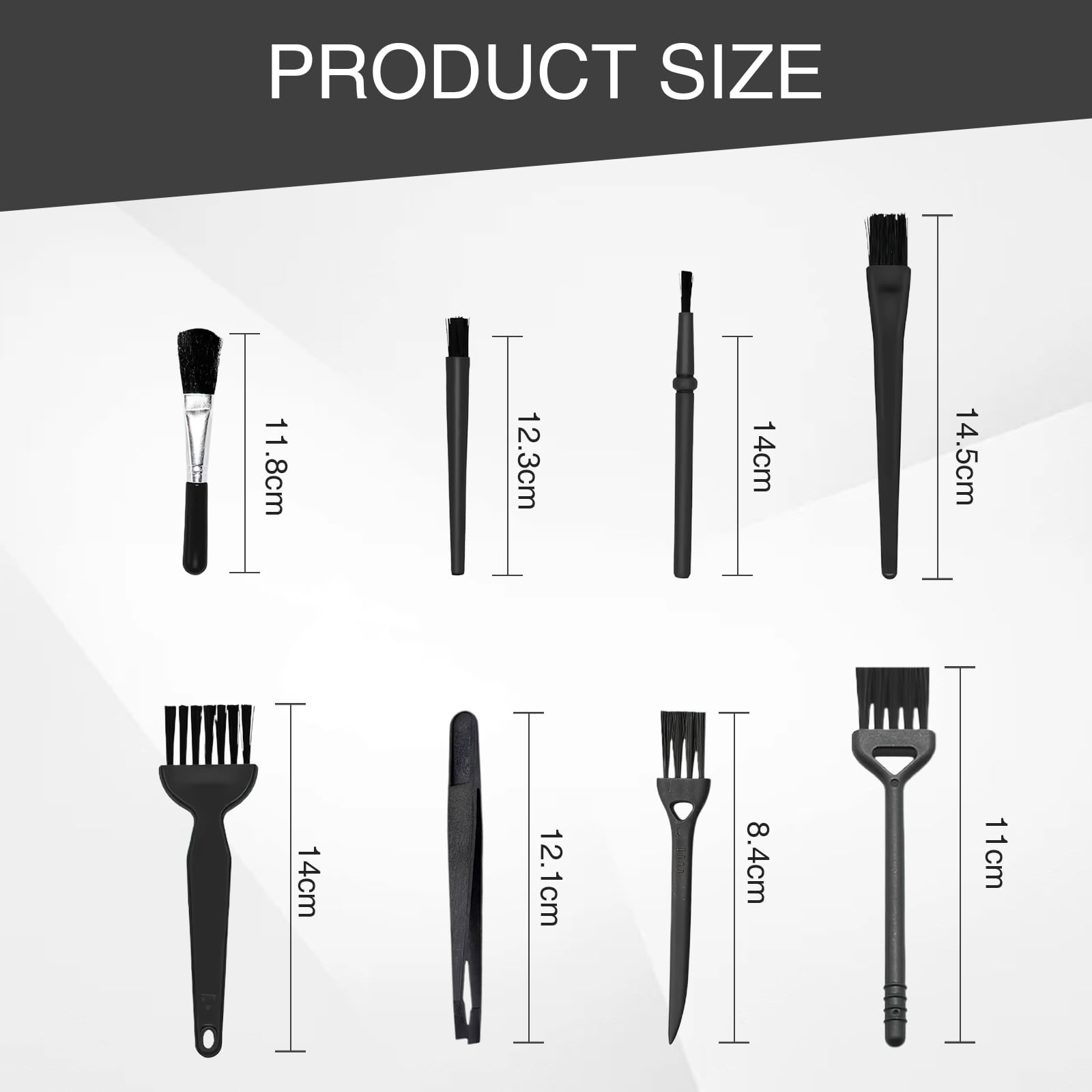 XdealCozyxc 8 Pcs Small Brush Keyboard Cleaning Kit, Portable Plastic Anti Static Brush for Electronic Equipment Dust Cleaning - Image 2