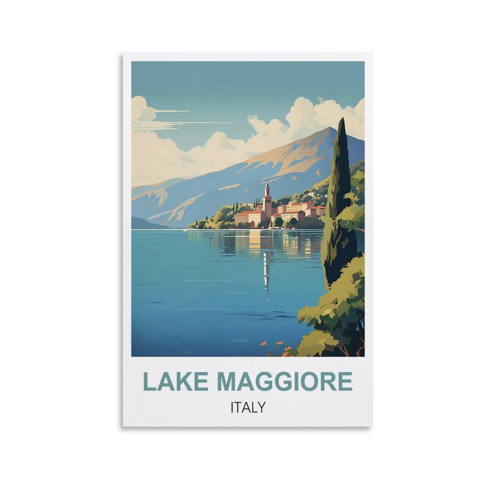 Nprzm A173 Vintage Signs Metal Signs Lake Maggiore Italy Funny Vintage Metal Sign Plaqu Poster Wall Art Pub Bar Kitchen Garden Bathroom Home Décor 15X30cm