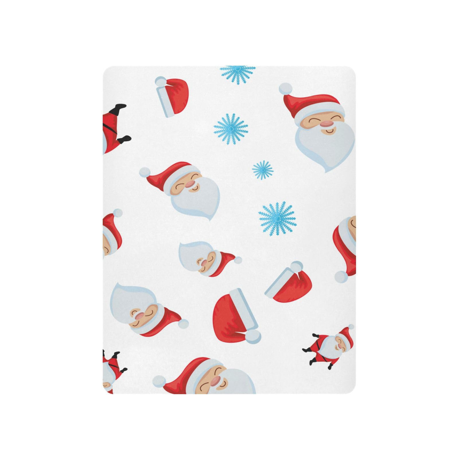 Moudou Christmas Santa Claus Playard Sheet for Boy Girls, Soft Breathable Fitted Toddler Sheet for Standard Playard Bed Mattress, 39 x 27 x 5 Inch