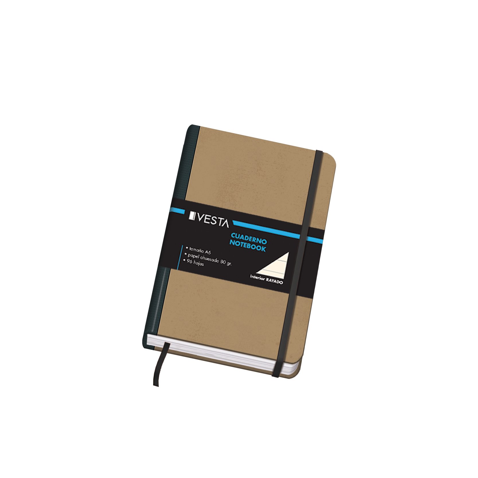 Dohe - Cuaderno A6 Rayado Vesta Nature (10,5x15,5 cm) - 96 Páginas de 80 g/m² - Material de oficina
