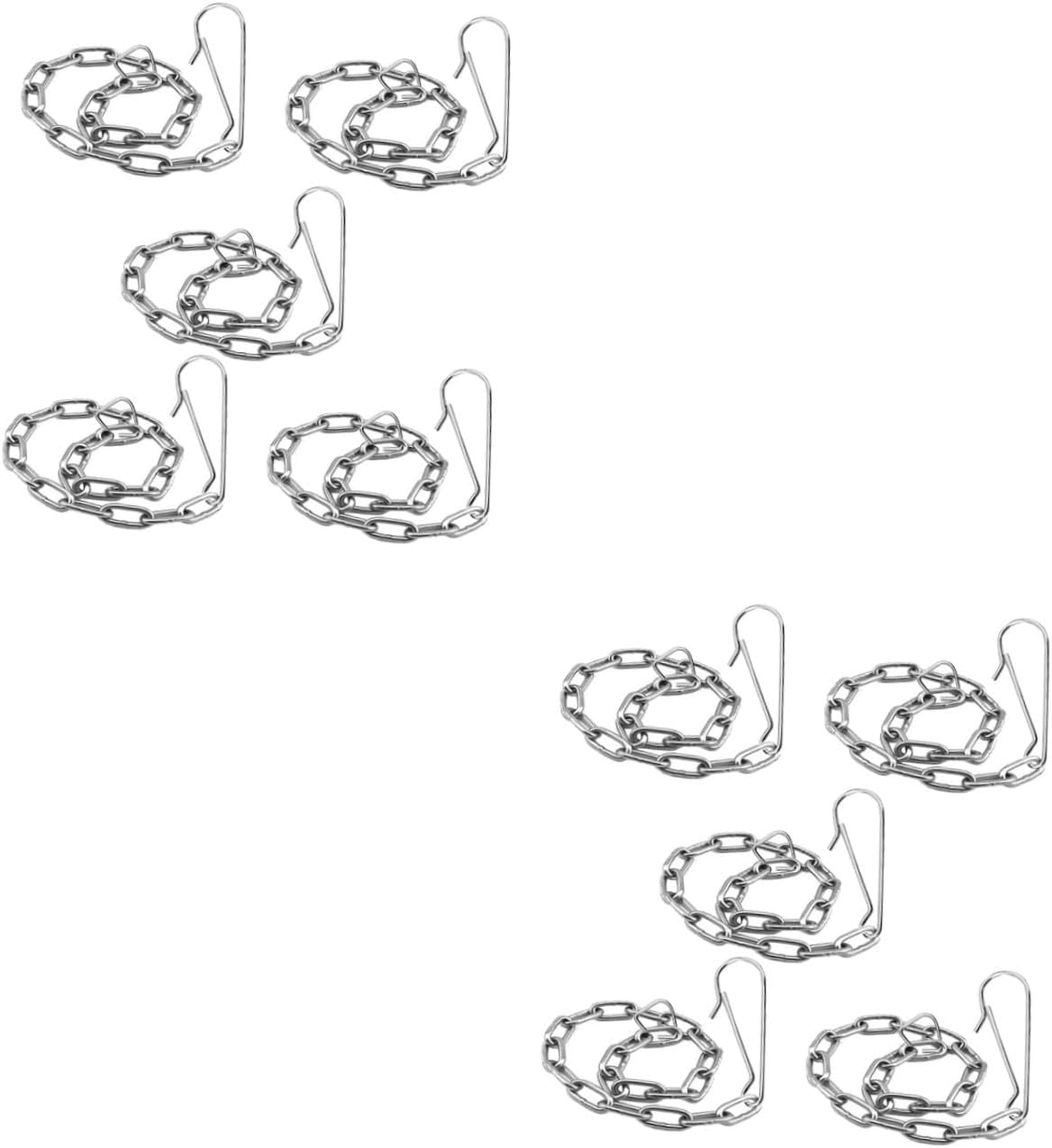ABOOFAN 10pcs Toilet Lift Chain Stainless Steel Replacement Chain for Toilet Flappers Fit for Durable Resistant Easy Installation
