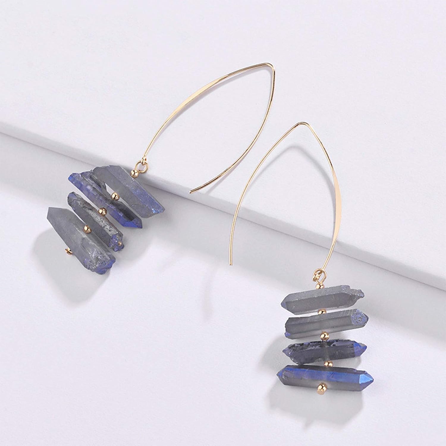 BENECREAT 60PCS 18K Real Gold Plated Earring Hooks Ear Wires, Open V Shape Earring Findings, Textured Arc Dangle Hook Earrings for DIY Jewelry Making Craft - Image 2