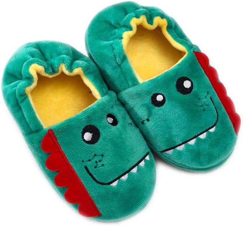 Toddler Boys Slippers Cartoon Cute Animals Plush Warm Home Shoes - Image 3