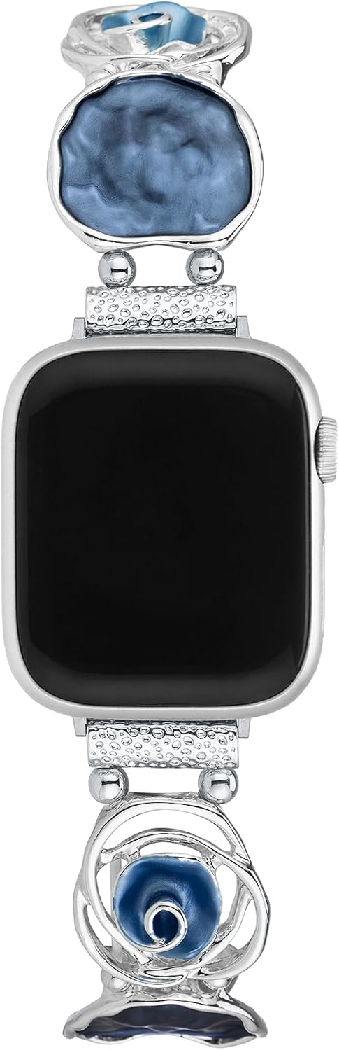 Rose Bloom Elastic Watch Band for Women Compatible with Apple Watch 38/40/41/42/44/45/46/49mm Series11/10/9/8/7/6/5/4/3/2/1 Dreesy Stretchy Bangle Bracelet