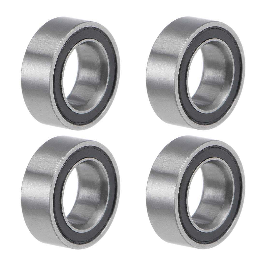 sourcing map MR74-2RS Deep Groove Ball Bearings 4mm Inner Dia 7mm OD 2.5mm Bore Double Sealed Chrome Steel Z2 4pcs