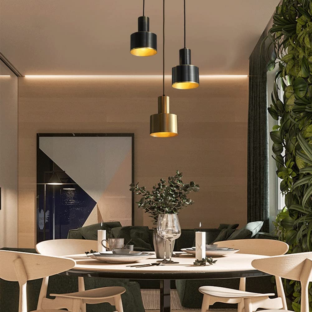 Żyrandol ze szczotkowanego mosiądzu Nordic kreatywny przemysł Żyrandol Regulowany metalowy wiszący Vintage Home Kuchnia Oprawa oświetleniowa do salonu Sypialnia Przedpokój Bar Cafe/D/a