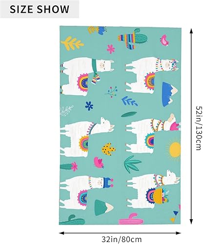 Miniatura 2 de Toalla de baño con diseño de llama de agua de hada, toalla seca grande y colorida de cactus verde azulado, 52 x 32 pulgadas, microfibra floral,