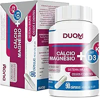 Cálcio + Magnésio + Vitaminas K2 e D3 Com 90 Cápsulas Duom