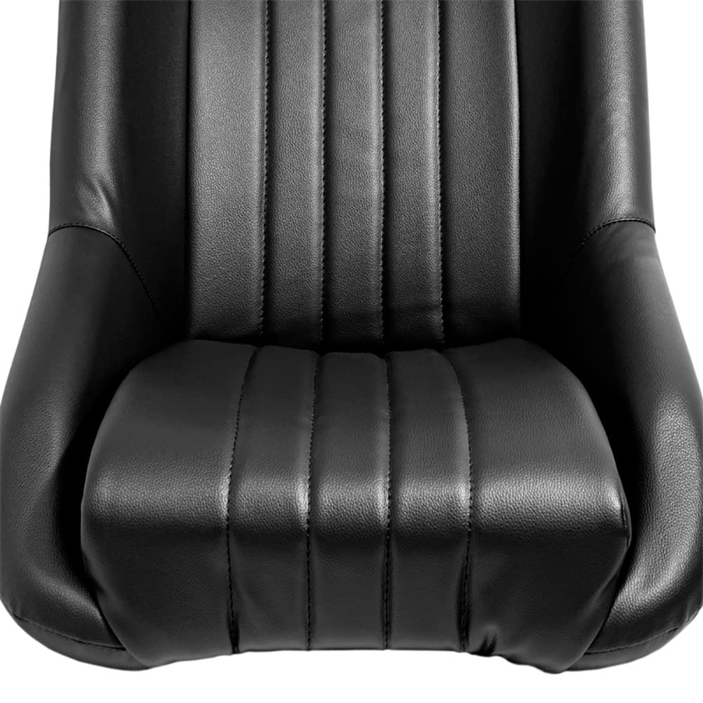 Siège sport 'Classic' - Cuir simili Noir - Dossier fixe + Appuie-tête - incl. glissière