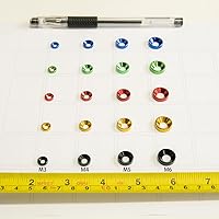 Vista 2 de [60 piezas] Arandelas avellanadas de acabado M3, aleación de aluminio anodizado, arandelas de cabeza/juntas/arandelas de copa para tornillo Negro