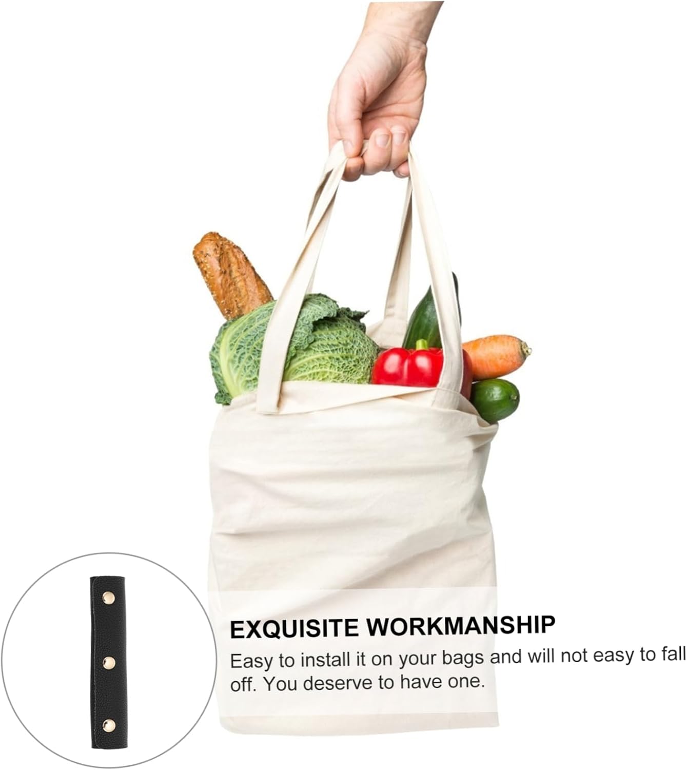 SHINEOFI 8pcs Pu Bag Handle Wrap Stylish Handbag Handle Cover Easy Install Protector for Shopping Bags Prevents Hand Discomfort