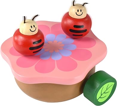 Im Wooden Music Box Mechanism - Rock n Roll Dancing Bug on Flower Playing Minuet No.3 for Kids Ladybug