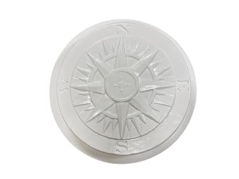 Compass Rose Stepping Stone Mold, Concrete Stepping Stone Mold, Garden Decor Mold, 15.5 Round