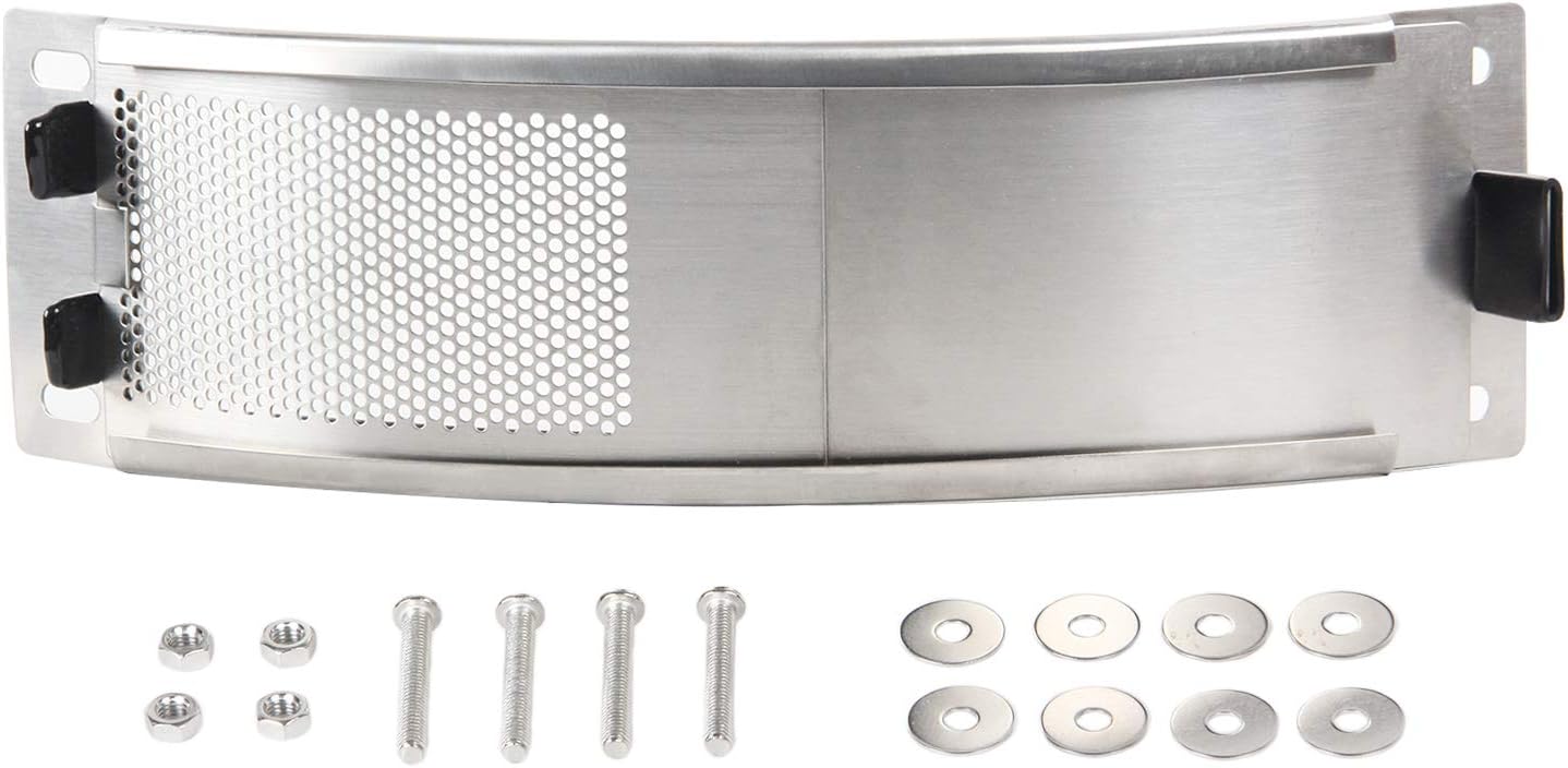 Green Egg Replacement Parts Stainless Draft Door Fits for Medium & Large Big Green Egg Grill Kamado Accessories with Punched MESH Panel Easily Adjusted Egg Bottom Vent Replacement