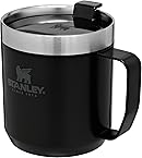 STANLEY Classic Legendary Camp Travel Mug 0.35L - Keeps 1.5 Hours Hot - 3 Hours Cold - Dishwasher Safe - Stainless Steel Coffee Cup - BPA-Free - Matte Black