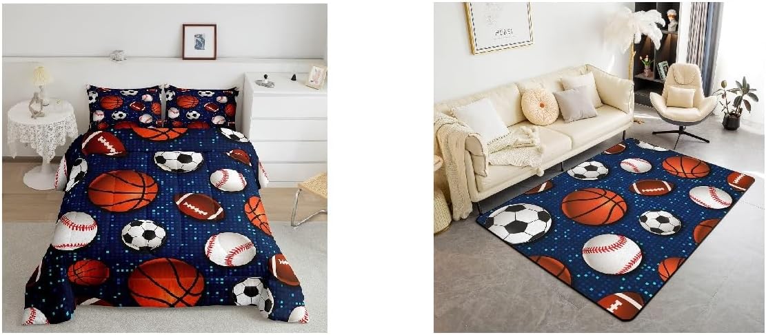 Erosebridal Twin Comforter + Rug 150x200