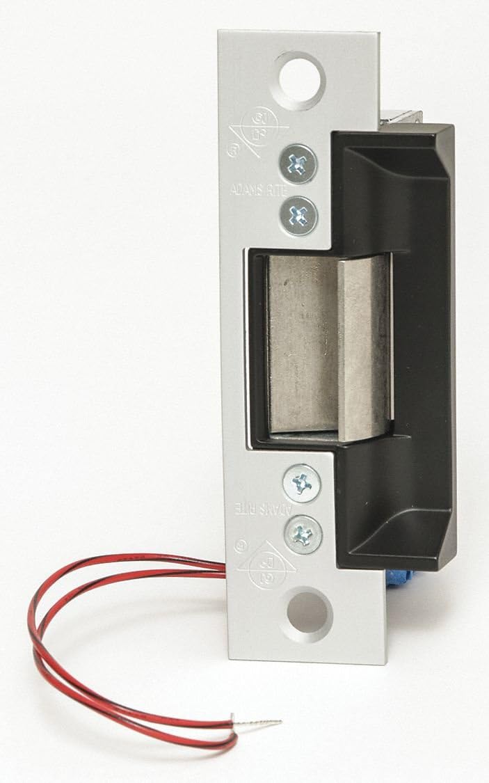 Adams Rite 7140 Series Clear Anodized Zinc Aluminum Alloy Electric Strike, 12 VDC (Pack of 1)